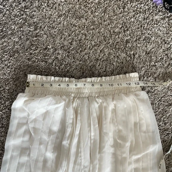 Japna Cream Pleated Extra-Wide Flowy Pants - Picture 12 of 13